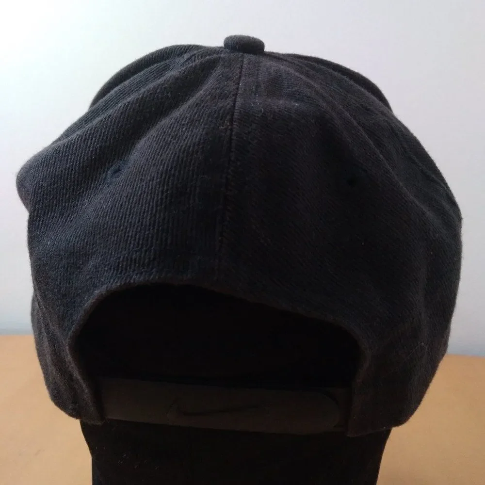 Vintage 90s Nike Swoosh Snap Back Hat Black